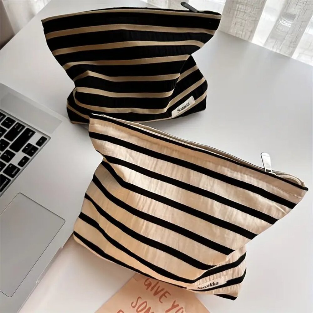 NWT Striped Cosmetic/Multipurpose Bag